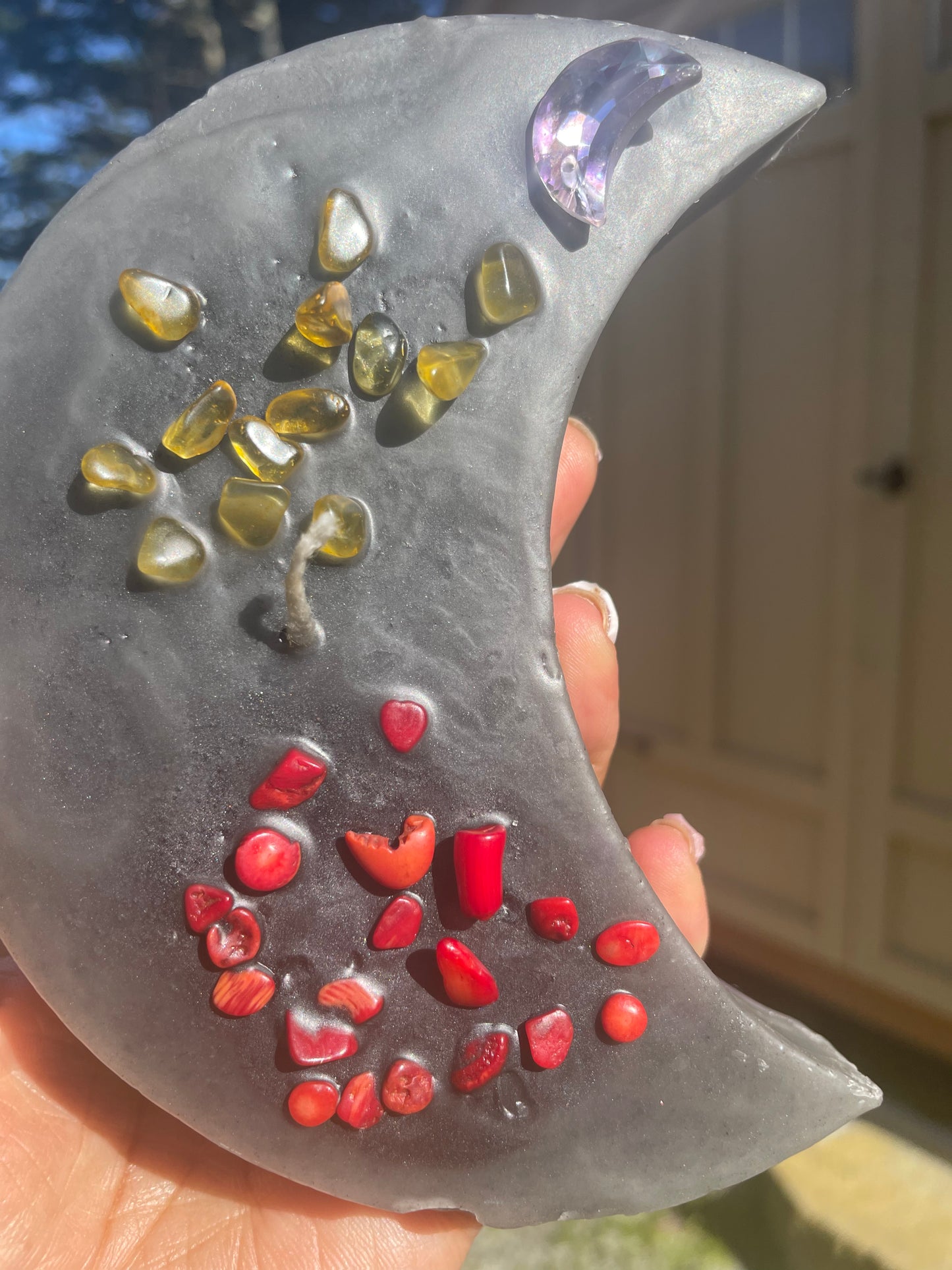 New Moon Protection Crescent Candle