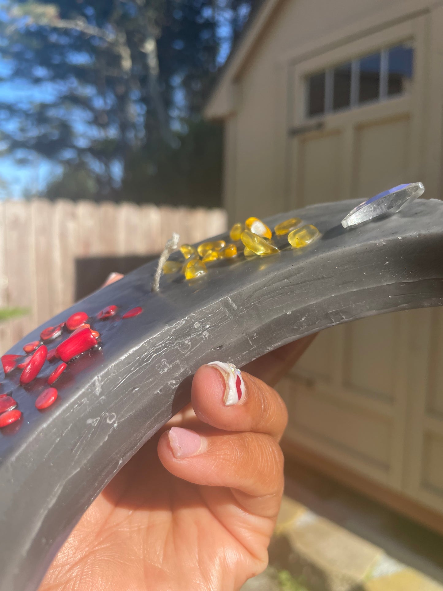 New Moon Protection Crescent Candle