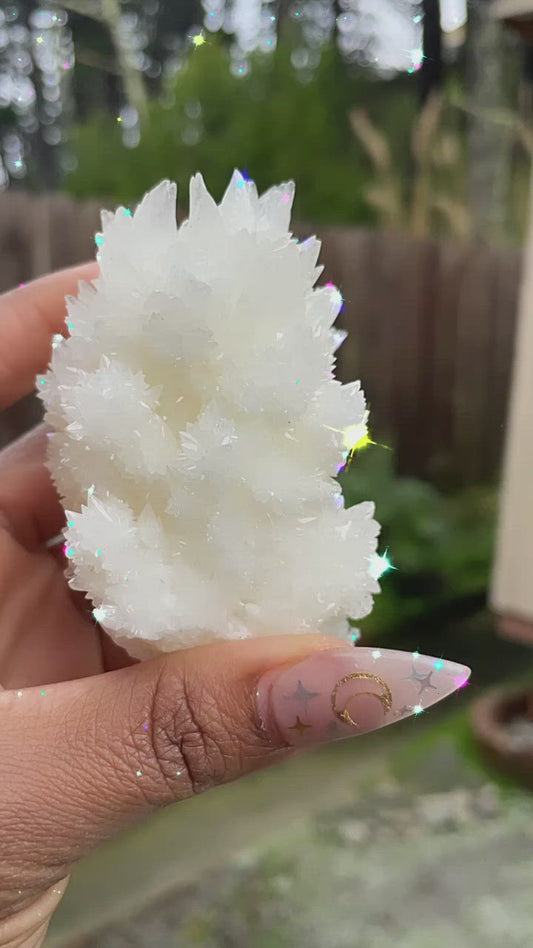 White Aragonite Crystal