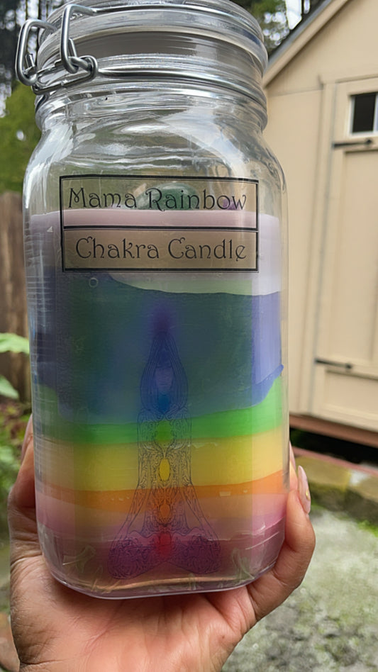 Mama Rainbow Chakra Candle