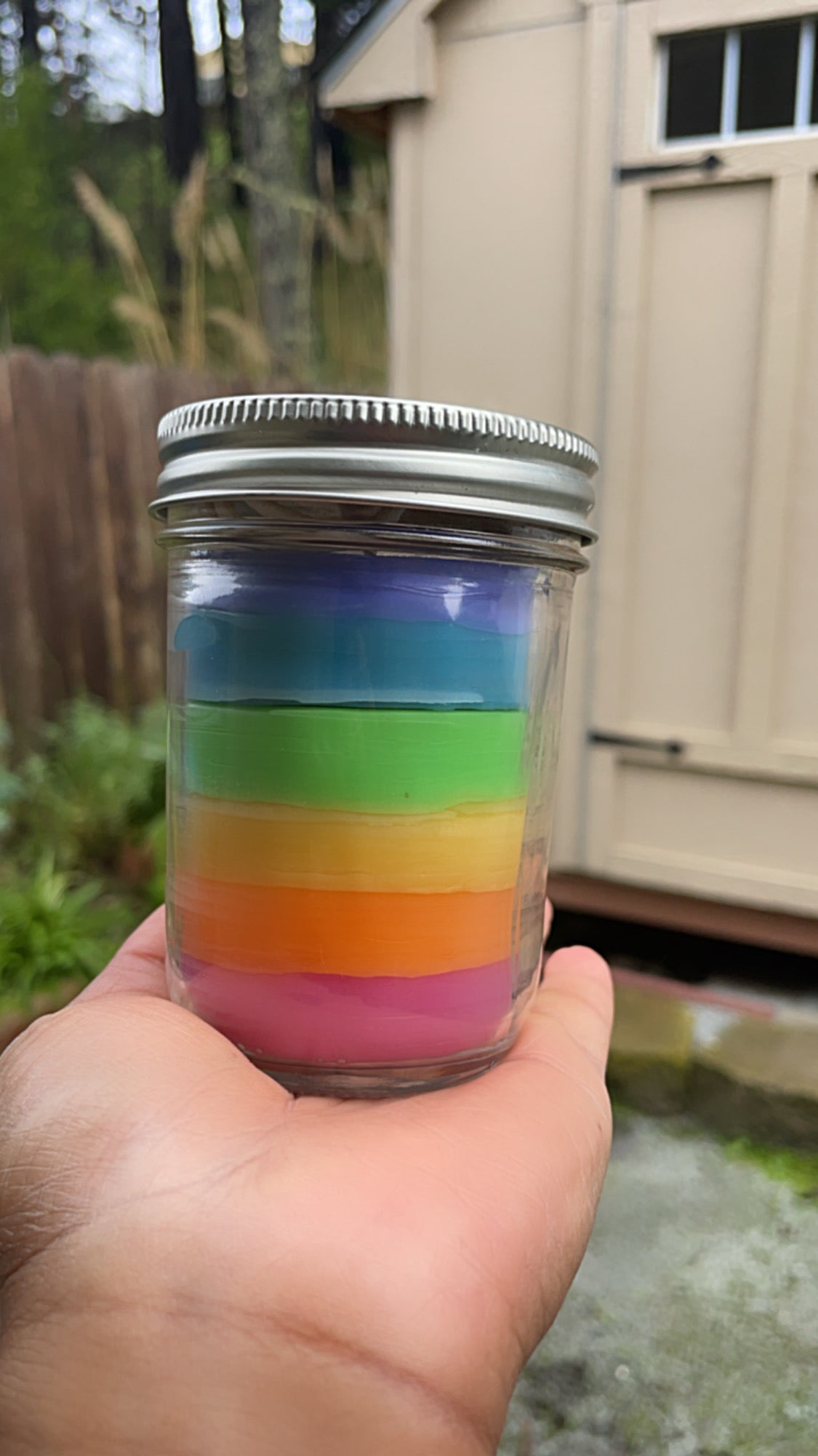 Baby Rainbow Chakra Candle