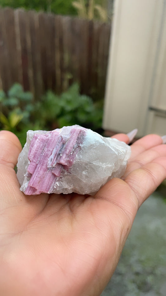 Pink & Blue Tourmaline with Lepidolite